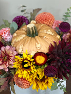 BKC4U FLOWER PUMPKIN CENTERPIECE