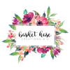 Floral design with 'basket kase Creations 4 U' text on a white background