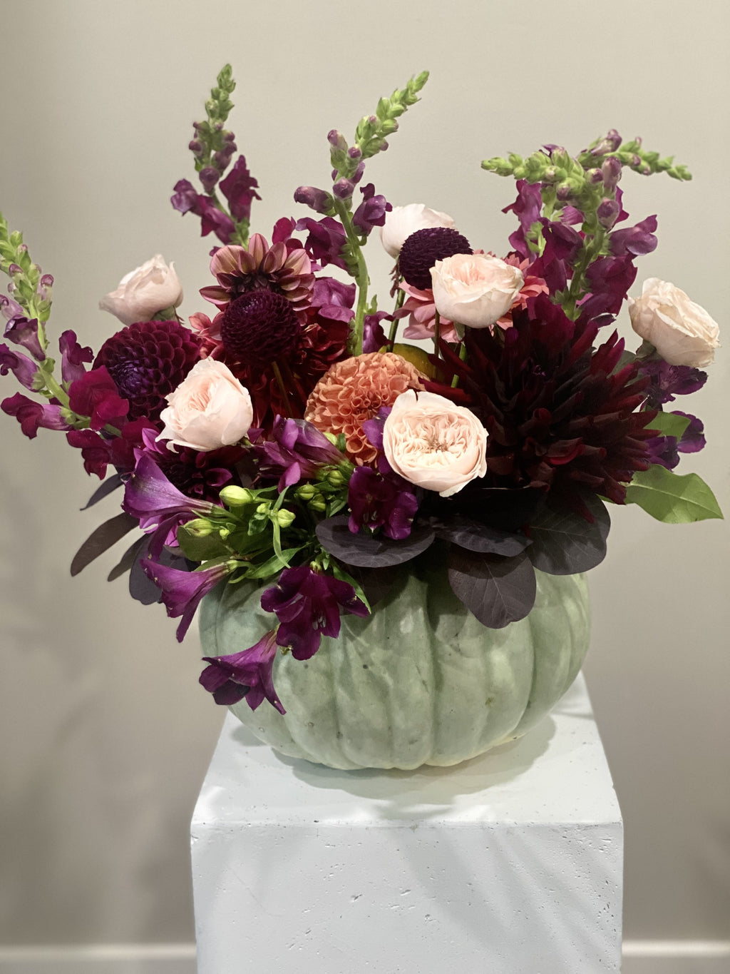 BKC4U FLOWER PUMPKIN CENTERPIECE