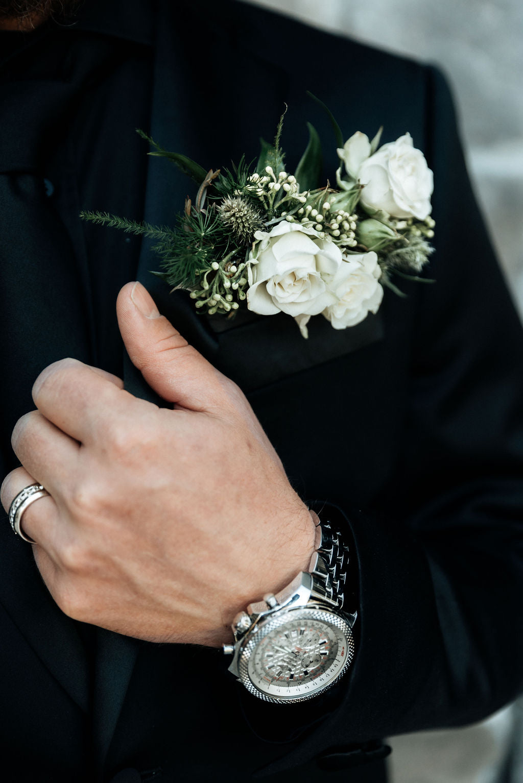 FLOWER POCKET SQUARE