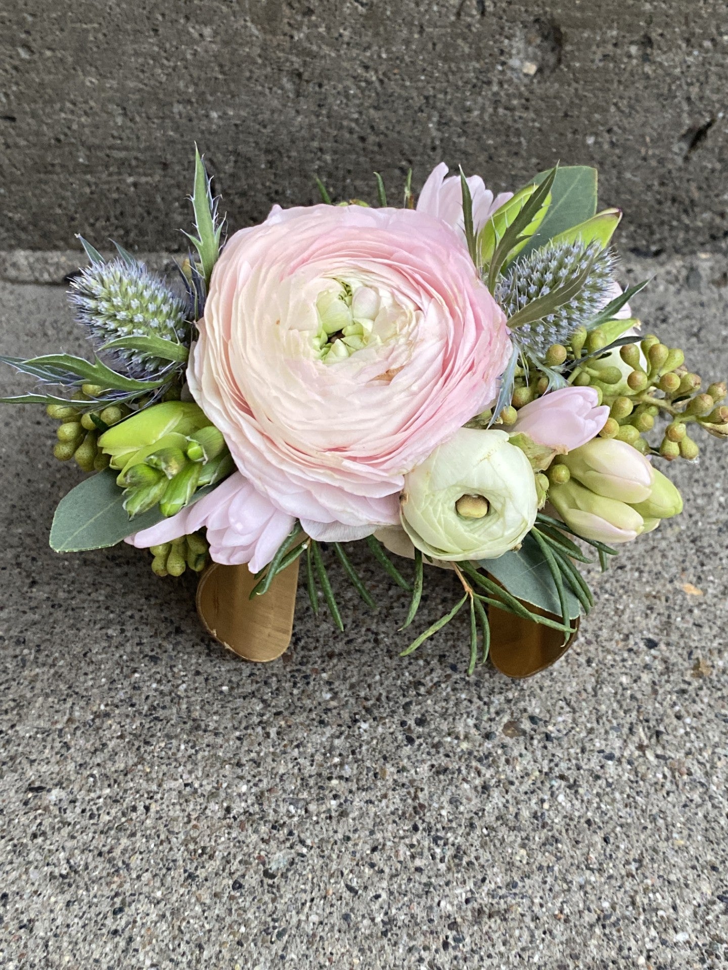 BOTANICAL METAL CUFF CORSAGE