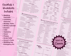 Digital Download: Wedding Planner: 12 Month Timeline & Calendar, Contacts, Checklists