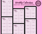 Digital Download: Wedding Planner: 12 Month Timeline & Calendar, Contacts, Checklists